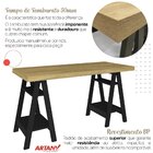 Escrivaninha Mesa Escritório Moderna Com Pés Cavalete Em Tamb