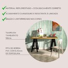 Escrivaninha Mesa Escritório Moderna Com Pés Cavalete Em Tamb