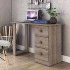 Escrivaninha Mesa Escritório Msm 436 3 Gavetas 110cm Rústico