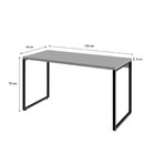 Escrivaninha Mesa Escritório Office Estilo Kuadra 135cm Indus