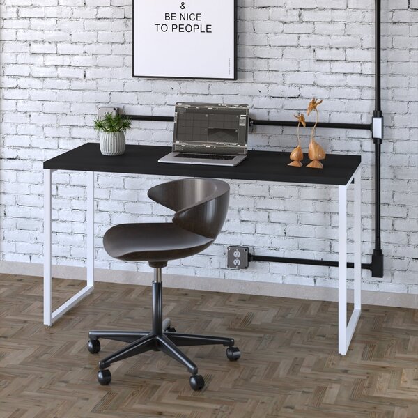 Escrivaninha Mesa Escritório Office Estilo Kuadra 135cm Indus