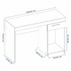 Escrivaninha Mesa Escritório Office Nt 2070 1 Gaveta 108cm Pr