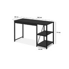 Escrivaninha Mesa Escritório Office Pietra 2 Prateleiras 120c