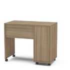 Escrivaninha Mesa Escritório Osaka 3 Gavetas 90cm Castanho Ca