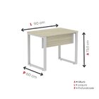 Escrivaninha Mesa Escritório P25 90cm Castanheira E Cinza Cas