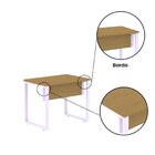 Escrivaninha Mesa Escritório P25 90cm Samba E Lilás Samba/lil