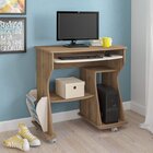 Escrivaninha Mesa Escritório Para Computador E Estante Preto/