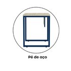 Escrivaninha Mesa Escritório Pe25 90cm Castanheira E Azul Del