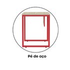 Escrivaninha Mesa Escritório Pe25 90cm Castanheira E Vermelho