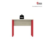 Escrivaninha Mesa Escritório Pe25 90cm Castanheira E Vermelho