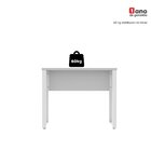 Escrivaninha Mesa Escritório Pe25 90cm Cinza E Branco Cinza/b