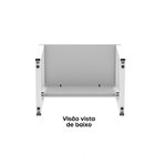 Escrivaninha Mesa Escritório Pe25 90cm Cinza E Branco Cinza/b