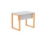 Escrivaninha Mesa Escritório Pe25 90cm Cinza E Laranja Picass