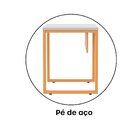 Escrivaninha Mesa Escritório Pe25 90cm Cinza E Laranja Picass