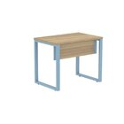 Escrivaninha Mesa Escritório Pe25 90cm Noce Naturalle E Azul