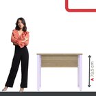 Escrivaninha Mesa Escritório Pe25 90cm Noce Naturalle E Lilia