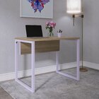 Escrivaninha Mesa Escritório Pe25 90cm Noce Naturalle E Lilia