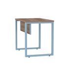 Escrivaninha Mesa Escritório Pe25 90cm Walnut E Azul Dali Wal