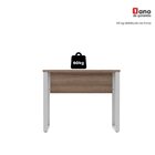 Escrivaninha Mesa Escritório Pe25 90cm Walnut E Cinza Walnut/