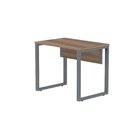 Escrivaninha Mesa Escritório Pe25 90cm Walnut E Grafito Walnu