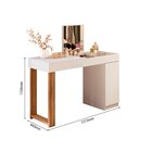 Escrivaninha Mesa Escritório Penteadeira 121cm Com Espelho 1