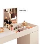 Escrivaninha Mesa Escritório Penteadeira 121cm Com Espelho 1