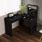 Escrivaninha Mesa Escritório Penteadeira Em L Com Espelho Esp