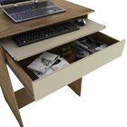 Escrivaninha Mesa Escritório Pequena Com Gaveta E Suporte De