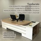 Escrivaninha Mesa Escritório Presidente Tamburato Com E 4 Gav