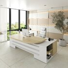 Escrivaninha Mesa Escritório Presidente Tamburato Com E 4 Gav