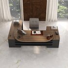 Escrivaninha Mesa Escritório Presidente Tamburato Com E E Des