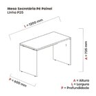 Escrivaninha Mesa Escritório Retangular 120cmx60cm P25 Noguei