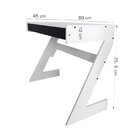 Escrivaninha Mesa Escritório Retangular Mdf/mdp 75cm Sete Bra