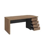 Escrivaninha Mesa Escritório Robusta E Funcional 4 Gavetas La