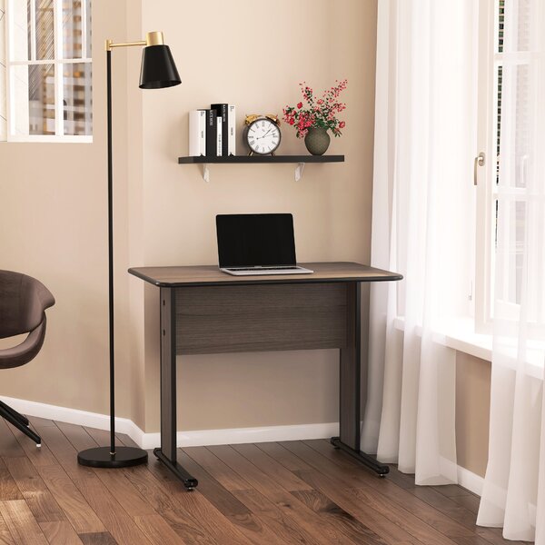 Escrivaninha Mesa Escritório Secretária 92cm Maxxi Preto/waln