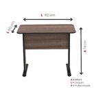 Escrivaninha Mesa Escritório Secretária 92cm Maxxi Preto/waln