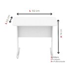 Escrivaninha Mesa Escritório Secretária Maxxi 92cm Branca Bra