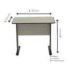 Escrivaninha Mesa Escritório Secretária Maxxi 92cm Nogueira E