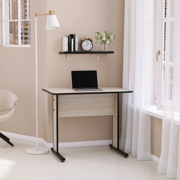 Escrivaninha Mesa Escritório Secretária Maxxi 92cm Nogueira E