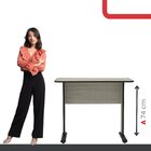 Escrivaninha Mesa Escritório Secretária Maxxi 92cm Nogueira E