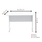 Escrivaninha Mesa Escritório Secretária Mx120 Maxxi Branco