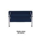 Escrivaninha Mesa Escritório Secretária Mx120 Maxxi Cinza Azul
