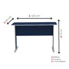 Escrivaninha Mesa Escritório Secretária Mx120 Maxxi Cinza Azul