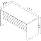 Escrivaninha Mesa Escritório Start 137cm 2,2cm Nogal/preto