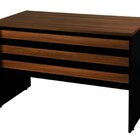 Escrivaninha Mesa Escritório Start 137cm Nogal E Preto Nogal/