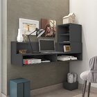 Escrivaninha Mesa Escritório Suspensa Tok Glamour 135cm Preto