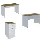 Escrivaninha Mesa Escritório Tamburato 1 Gaveta 2 Lugares Olm