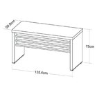 Escrivaninha Mesa Escritório Tamburato Robusta E Elegante 135
