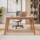 Escrivaninha Mesa Escritório Tampo Com 80cm Vidro Elegance Ci