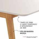 Escrivaninha Mesa Escritório Tampo Com 80cm Vidro Elegance Ci